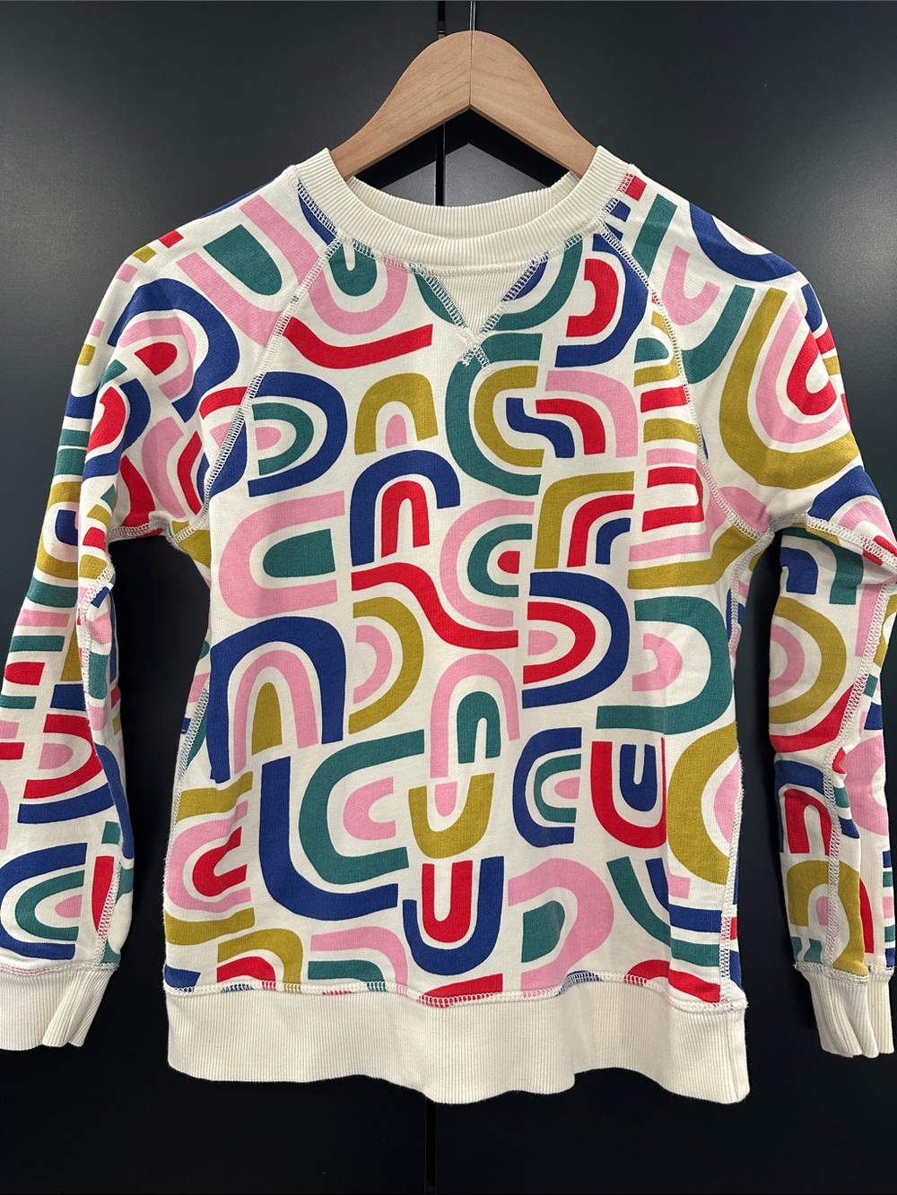 Hanna Andersson Multicolor Geometric Print Crewneck Sweatshirt‎